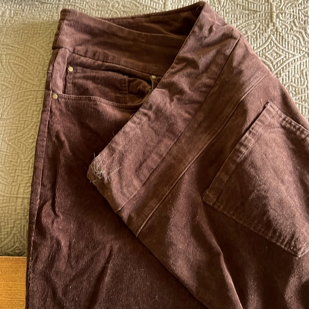 Ruby Road women’s casual corduroy trousers with pull on waist in Size 22W